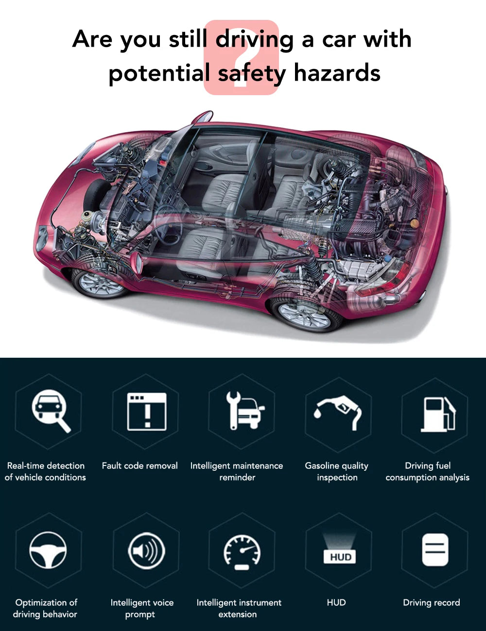 ELM327 Bluetooth OBD2 diagnostično orodje – brezžični avto skener za VW Polo, Golf, Passat, Beetle in druge modele