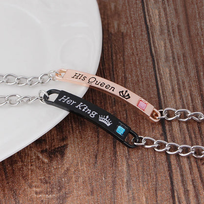 “His Queen / Her King” zapestnici – popolno darilo za pare, ljubezenski obroč za zaljubljence