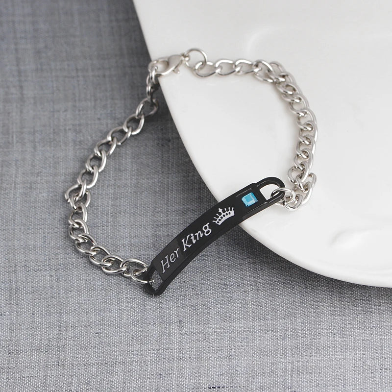 “His Queen / Her King” zapestnici – popolno darilo za pare, ljubezenski obroč za zaljubljence