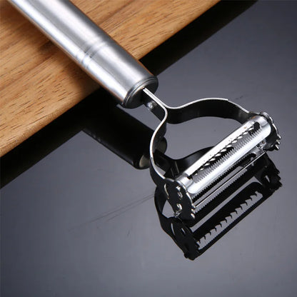 Večnamenski set 2 v 1 – lupilec za sadje in zelenjavo, rezalnik, ribežen in strgalnik za krompir, kumare, korenje in drugo