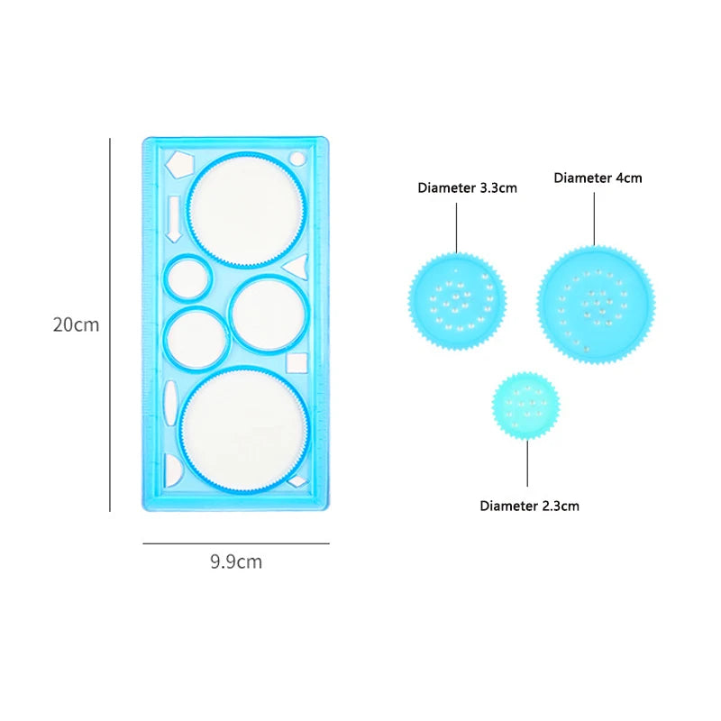 Kreativni spirograf – set geometrijskih šablon za risanje, ustvarjalna in izobraževalna igrača za otroke