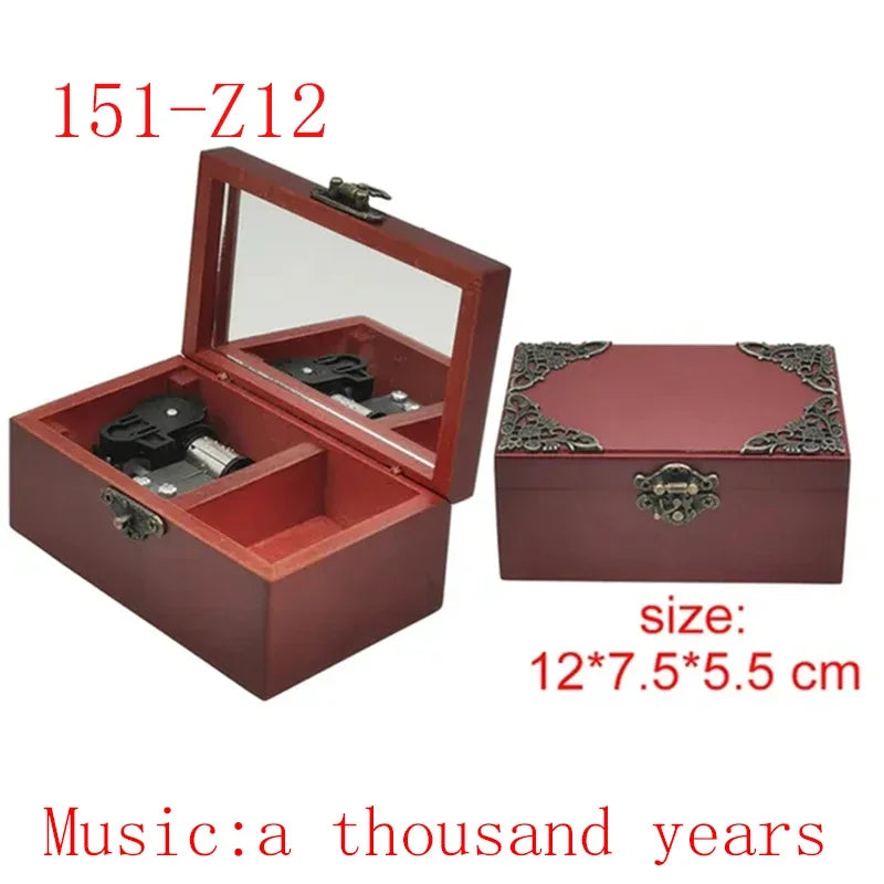 Ročno izdelana lesena glasbena škatlica “A Thousand Years” – omejena izdaja, popolno idealno darilo za ljubljeno osebo