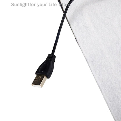 USB ogrevalni pad – 5V ogrevan karbon vlakneni vložek za jakne, mehke blazine in zimske obleke, za toploto in lajšanje bolečin v trebuhu