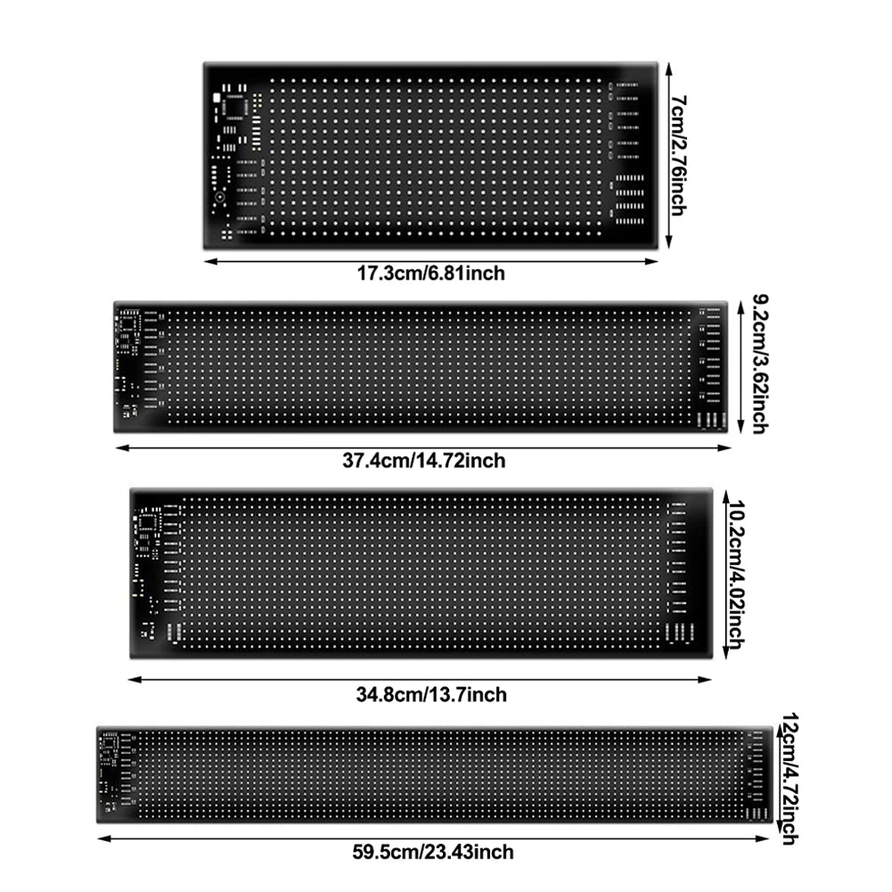 Zložljiva LED matrična tabla za avto – programsko nastavljiv drseči napis z daljinskim upravljanjem prek aplikacije
