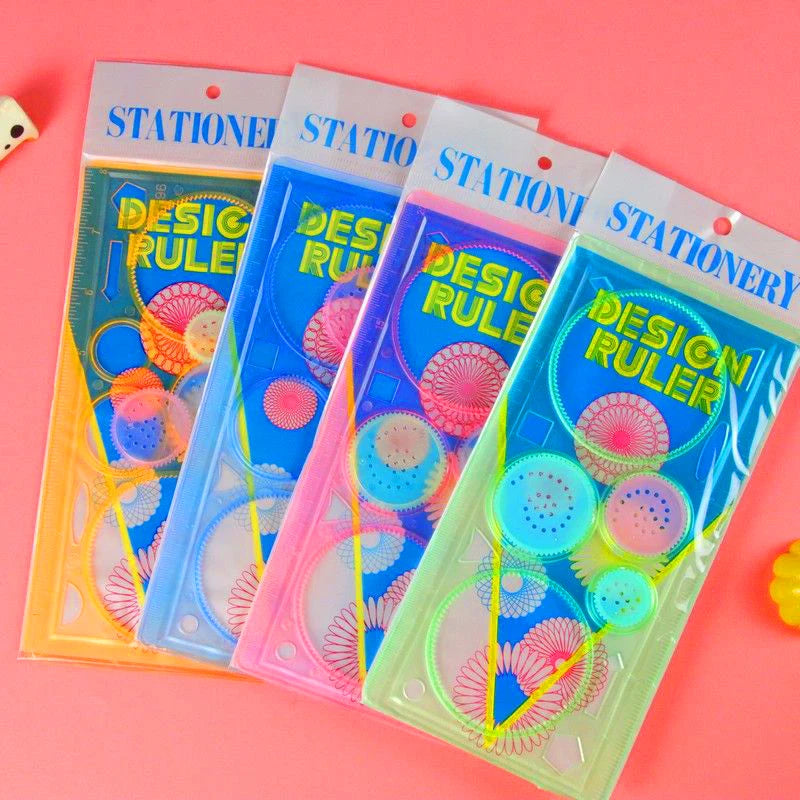 Kreativni spirograf – set geometrijskih šablon za risanje, ustvarjalna in izobraževalna igrača za otroke