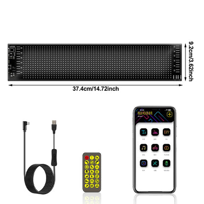 Zložljiva LED matrična tabla za avto – programsko nastavljiv drseči napis z daljinskim upravljanjem prek aplikacije