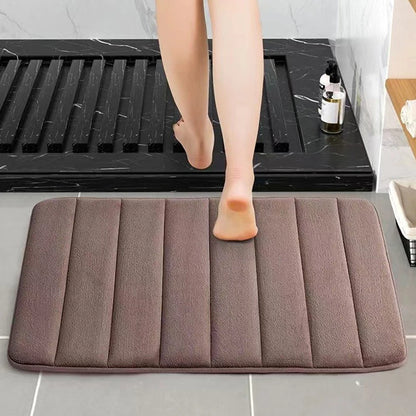 Protizdrsna kopalniška preproga 60x40 cm – hitro vpijanje vode, mehka in udobna