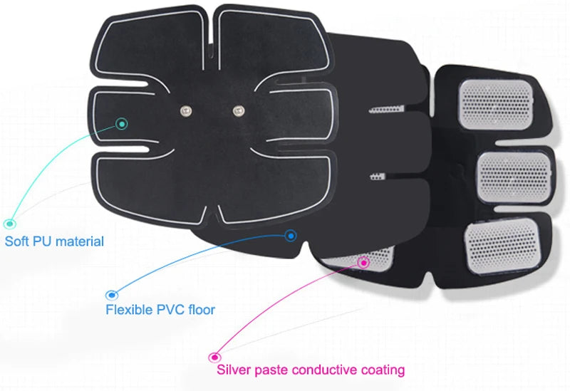 EMS stimulator mišic – USB polnljiv za trebušne mišice (6-pack/8-pack) in boke/ zadnjico, pulzna masaža za toniranje in kurjenje maščob