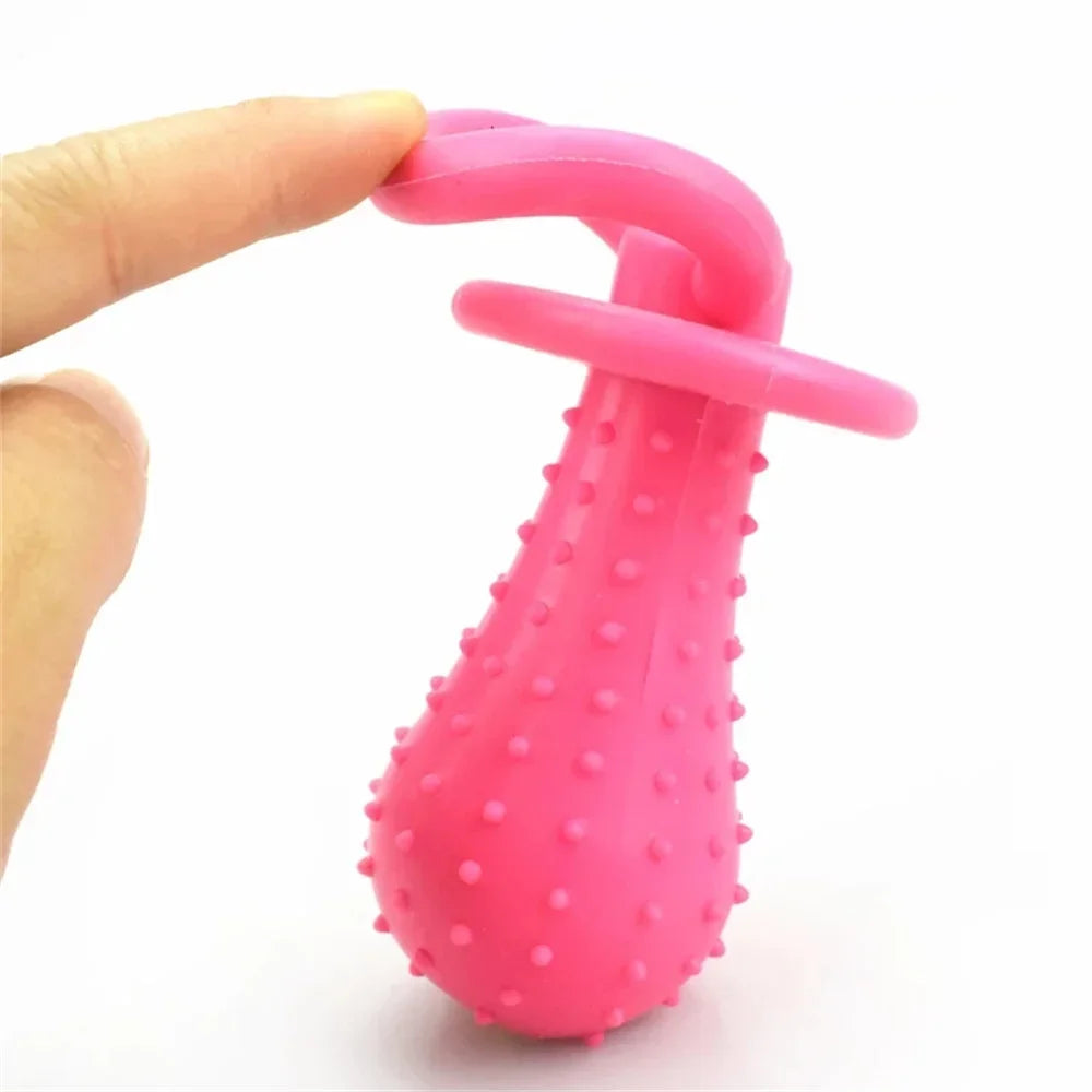 Mini Gumijasta Igračka za Pse – Netoksična, Oblika Dudo, Za Žvečenje in Čiščenje Zob