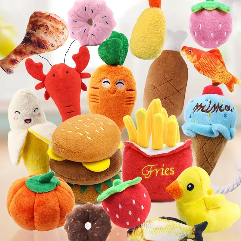 Plišasta Igračka za Male Pse – Kosti za Žvečenje z Zvokom, Primerna za Mladiče in Majhne Pse