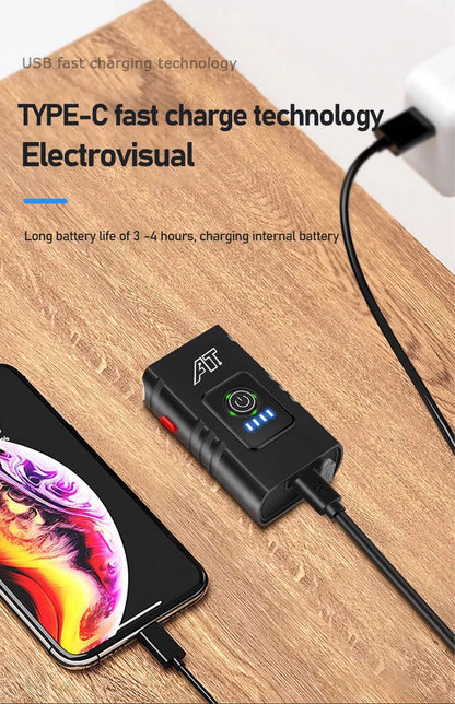 LED prednja kolesarska luč – Type-C polnilna, za gorska in cestna kolesa, enostavna namestitev