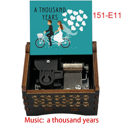 Ročno izdelana lesena glasbena škatlica “A Thousand Years” – omejena izdaja, popolno idealno darilo za ljubljeno osebo