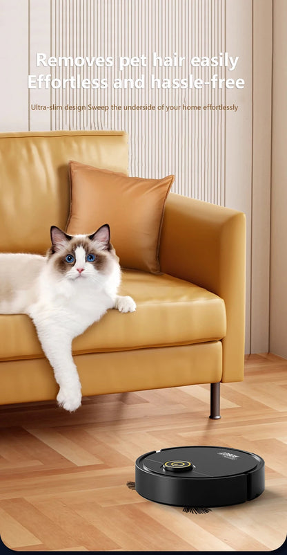 Pametni 3-v-1 robotski sesalnik in čistilec z močjo 6000Pa – sesanje, pomivanje in brisanje v enem za popolnoma čisto domovanje