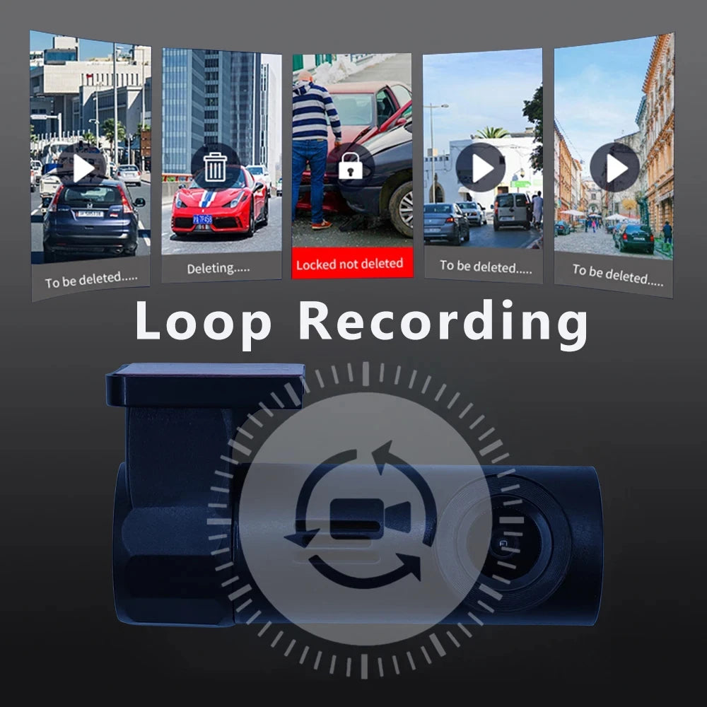 Pametna Skrita Avto Kamera z WiFi povezavo – 1080P diskretna Full HD snemanje, nočni vid in upravljanje prek mobilne aplikacije - široki 140° kot snemanja