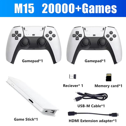 Igralna Konzola z 30.000+ iger, 2 brezžična igralna ploščka, Retro 4K - 128GB