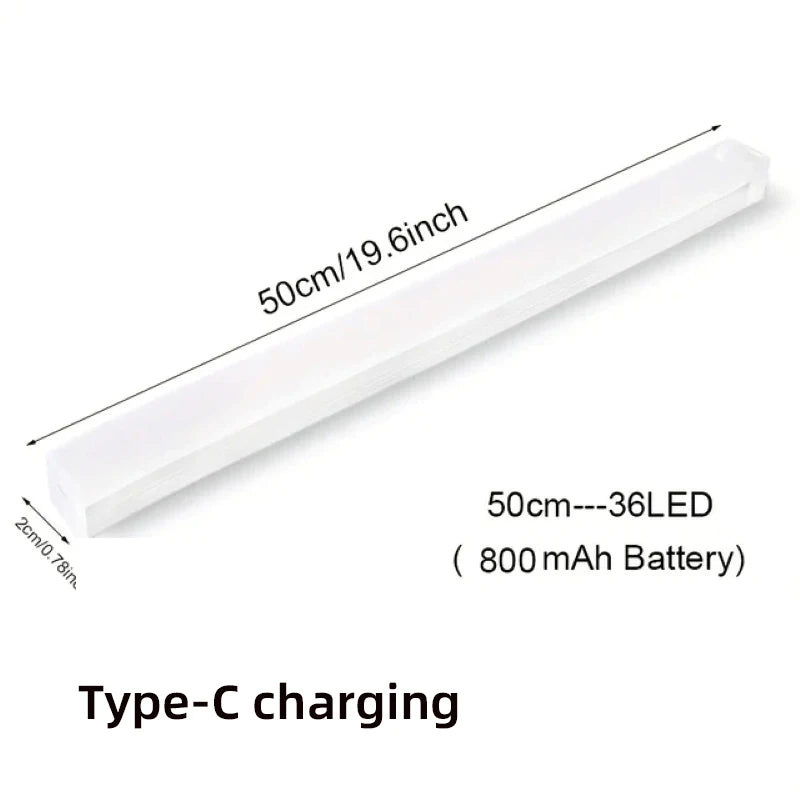 Brezžična LED nočna svetilka s senzorjem gibanja – USB Type-C, polnilna, za kuhinjske omare in pulti