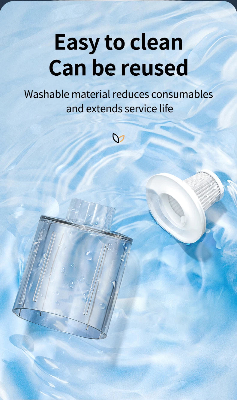 Brezžični ročni sesalnik za avto in dom – 120W močno sesanje, 50000Pa moč, 2000mAh baterija