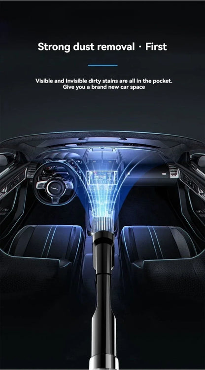Prenosni brezžični sesalnik 12000Pa za avto in dom | Kompakten mini ročni sesalnik s HEPA filtrom