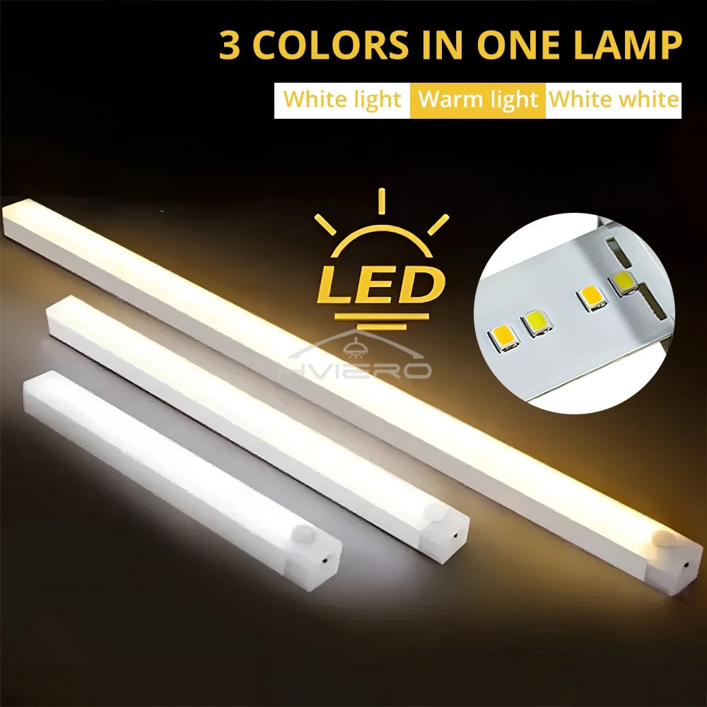 Polnilna LED svetilka z gibanjem – nočna svetloba z indukcijo, prenosna, brezžična, magnetna za omare, kuhinjo, posteljo ali sobo