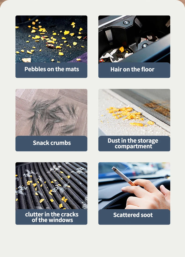 Brezžični ročni sesalnik za avto in dom – 120W močno sesanje, 50000Pa moč, 2000mAh baterija