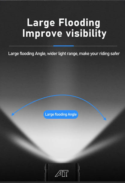 LED prednja kolesarska luč – Type-C polnilna, za gorska in cestna kolesa, enostavna namestitev