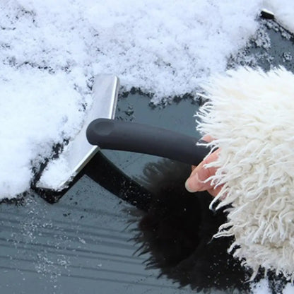 Večnamenska avtomobilska lopatka za sneg in led – nerjaveče jeklo, gumiran ročaj, zimskega čiščenja vetrobranskega stekla in karoserije