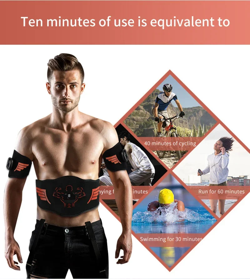 EMS stimulator mišic – trener trebuha, rok in nog za vadbo, izgubo teže in oblikovanje telesa doma