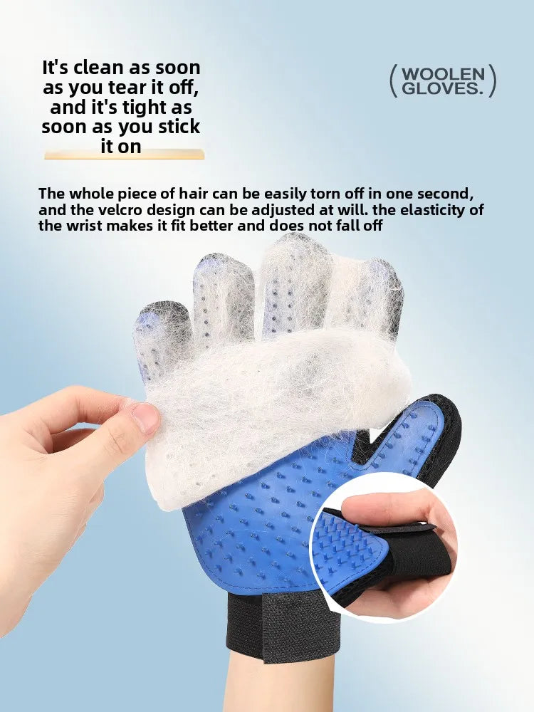 Silikonske Rokavice za Nego Hišnih Ljubljenčkov – Krtača/ Češalj in Odstranjevanje Dlak za Mačke in Pse