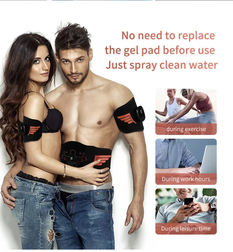 EMS stimulator mišic – trener trebuha, rok in nog za vadbo, izgubo teže in oblikovanje telesa doma