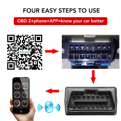 ELM327 Bluetooth OBD2 diagnostično orodje – brezžični avto skener za VW Polo, Golf, Passat, Beetle in druge modele
