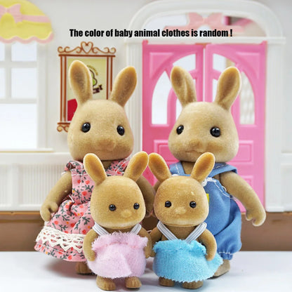 Zajček lutka 1/12 – mikro lutkovna hiška, jelenček, ovčka, slon, veverica – kuhinjski set, mini pohištvo