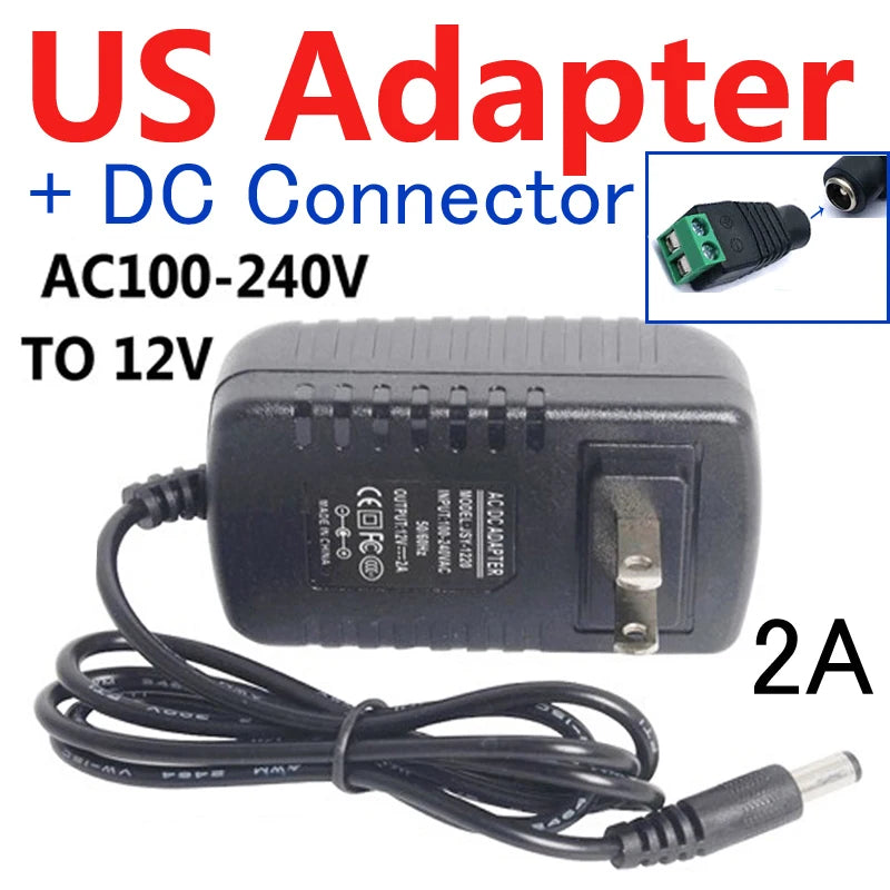 LED svetlobni trak 12V – fleksibilen RGB trak z daljincem in adapterjem | Vodoodporen barvni trak za dekoracijo doma (1–5 m)