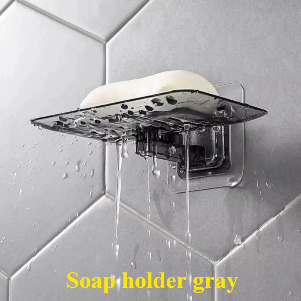 Nova stenska polica za kopalnico – 2-v-1 organizator za šampone, kozmetiko in dodatke, brez vrtanja