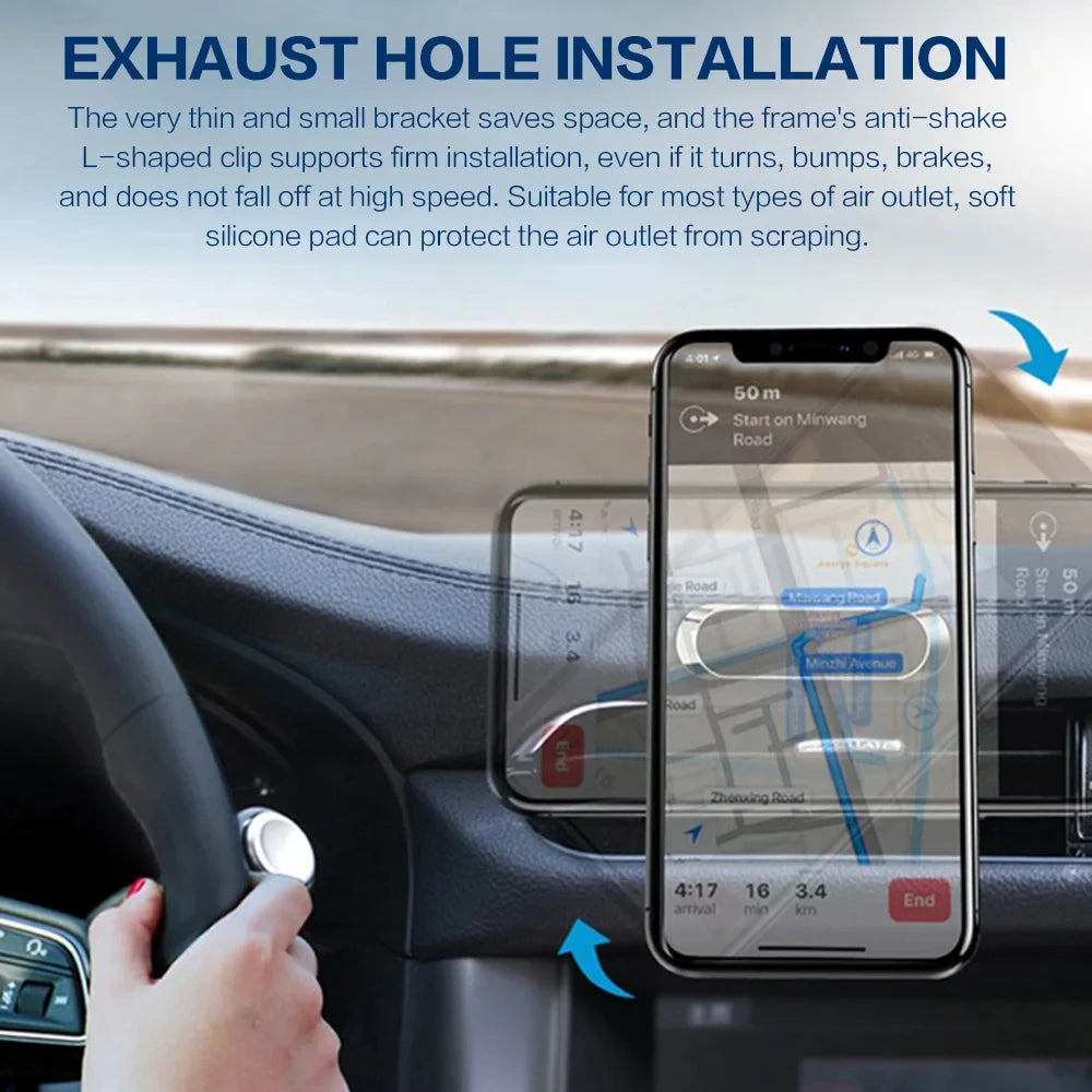 360° magnetni avto nosilec za telefon – univerzalno stojalo za iPhone, Samsung, Xiaomi, Huawei in druge