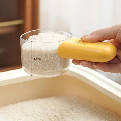 Kuhinjska zajemalka za riž – večnamenska merilna žlica z lestvico, odpornost proti vlagi in škodljivcem