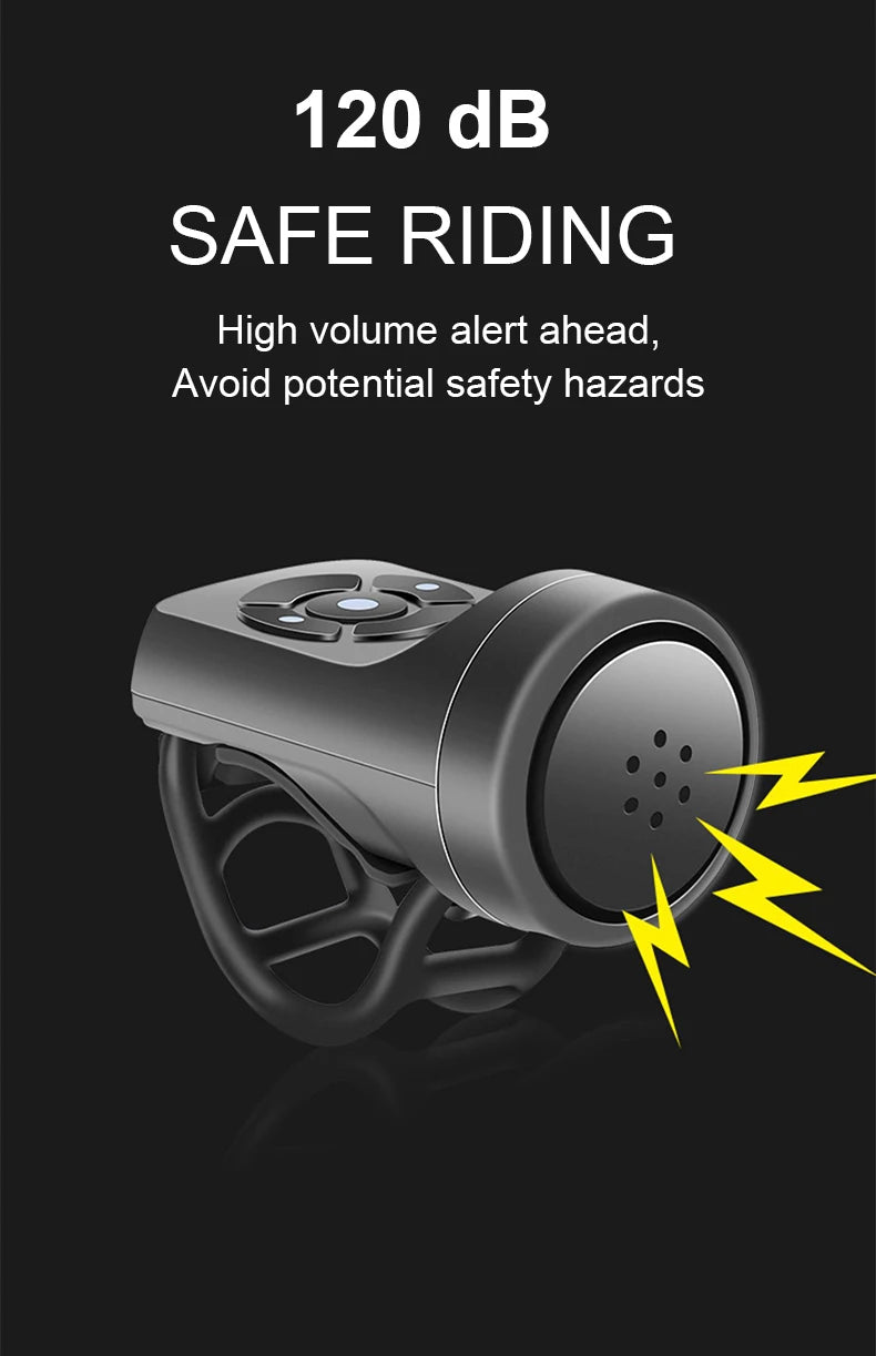 USB polnljiv električni zvonec za kolo in motor – glasen alarm za gorsko, cestno in mestno kolesarjenje