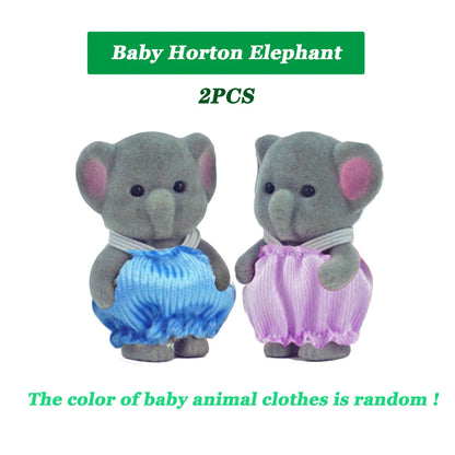 Zajček lutka 1/12 – mikro lutkovna hiška, jelenček, ovčka, slon, veverica – kuhinjski set, mini pohištvo