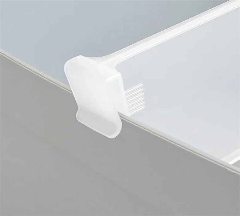 Eleganten razdelilnik za hladilnik – organizator kuhinjskih polic za steklenice, pločevinke in prostor v hladilniku