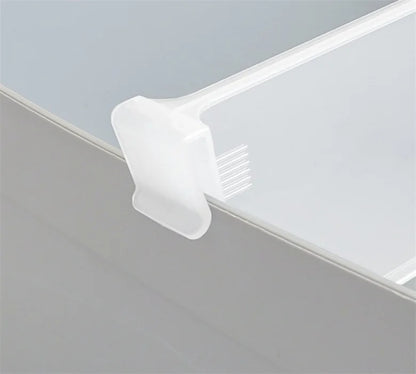 Eleganten razdelilnik za hladilnik – organizator kuhinjskih polic za steklenice, pločevinke in prostor v hladilniku