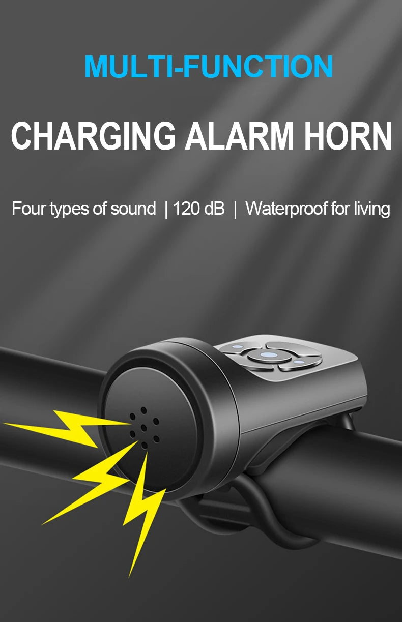 USB polnljiv električni zvonec za kolo in motor – glasen alarm za gorsko, cestno in mestno kolesarjenje