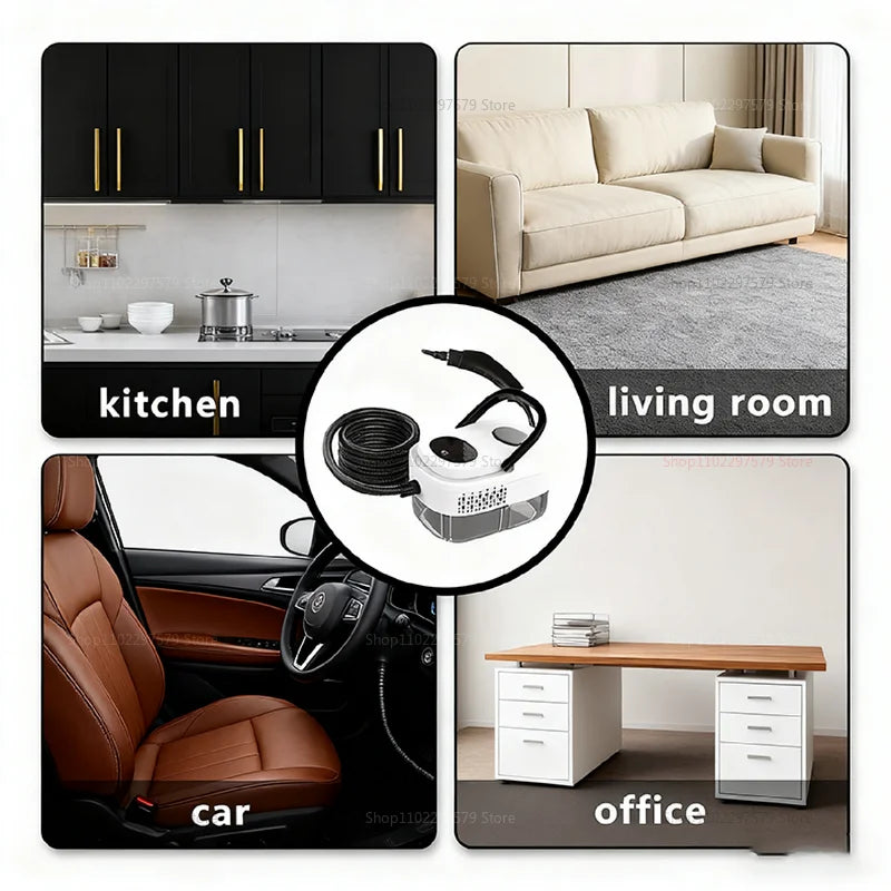 Visokotemperaturni parni čistilec 2500W – z zaslonom na dotik, za gospodinjstvo, klimatske naprave, kuhinjske nape, hitro segrevanje, avte