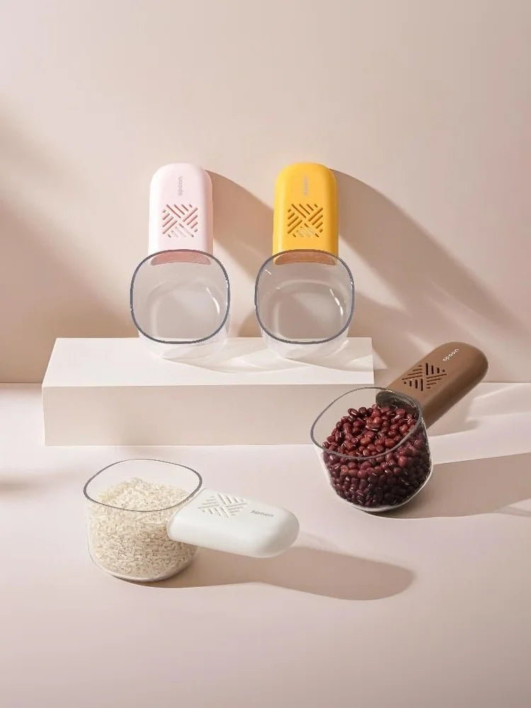 Kuhinjska zajemalka za riž – večnamenska merilna žlica z lestvico, odpornost proti vlagi in škodljivcem