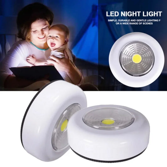 COB LED svetilka pod omaro – brezžična nočna svetilka z lepilnim trakom za kuhinjo, spalnico, omare in predale