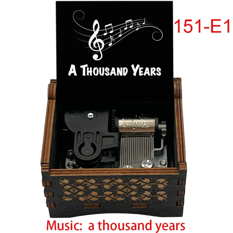 Ročno izdelana lesena glasbena škatlica “A Thousand Years” – omejena izdaja, popolno idealno darilo za ljubljeno osebo