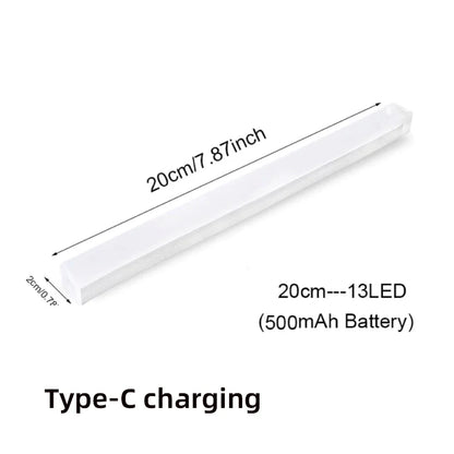 Brezžična LED nočna svetilka s senzorjem gibanja – USB Type-C, polnilna, za kuhinjske omare in pulti