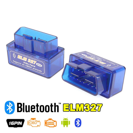 Mini ELM327 V2.1 Bluetooth OBD2 diagnostični skener – 16-pin avtomobilski vmesnik za branje napak in podatkov motorja