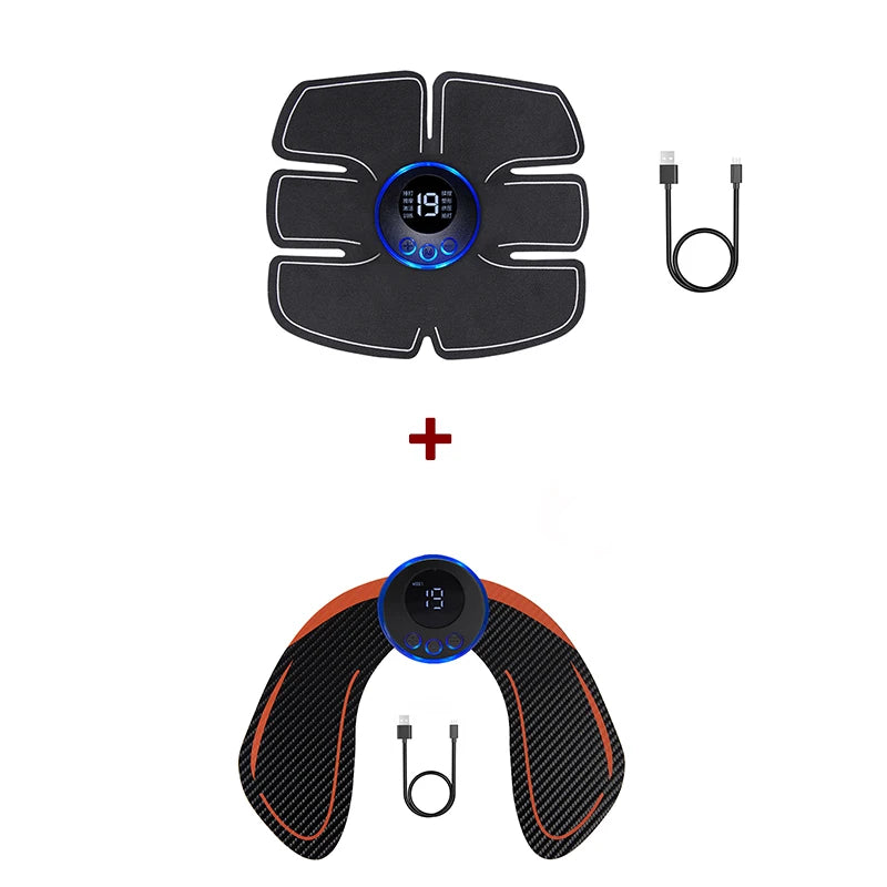 EMS stimulator mišic – USB polnljiv za trebušne mišice (6-pack/8-pack) in boke/ zadnjico, pulzna masaža za toniranje in kurjenje maščob