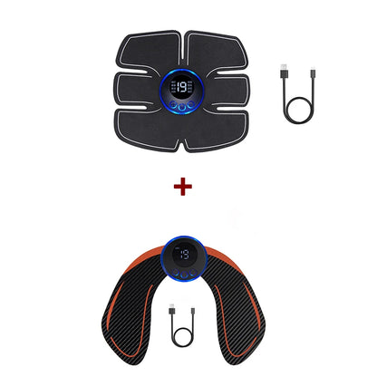 EMS stimulator mišic – USB polnljiv za trebušne mišice (6-pack/8-pack) in boke/ zadnjico, pulzna masaža za toniranje in kurjenje maščob