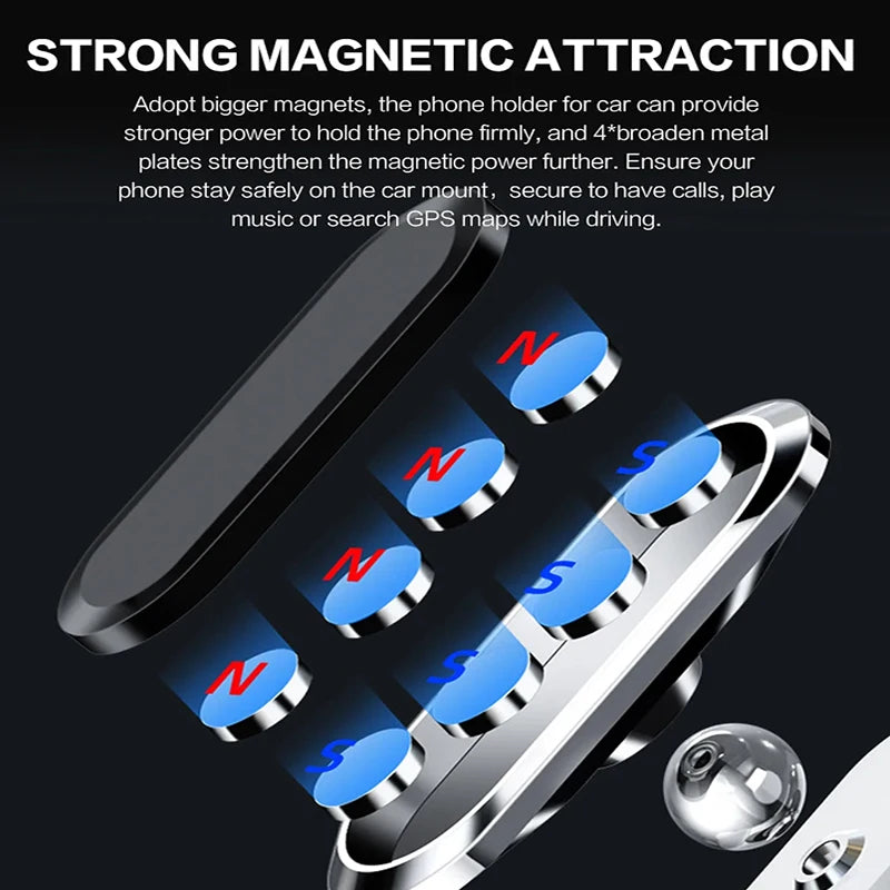 360° magnetni avto nosilec za telefon – univerzalno stojalo za iPhone, Samsung, Xiaomi, Huawei in druge