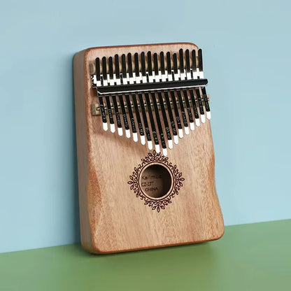 Ročno izdelana 17-tipkasta Kalimba – prstni klavir iz mahagonija, unikatna in omejena izdaja, popolno glasbeno darilo